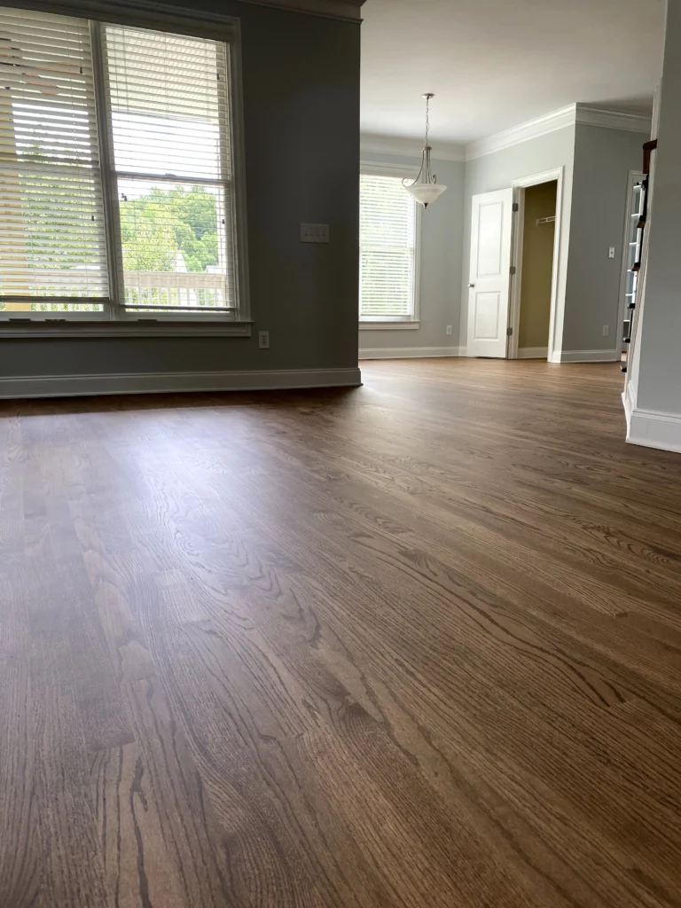 image of clean hardwood flooring in a new home
