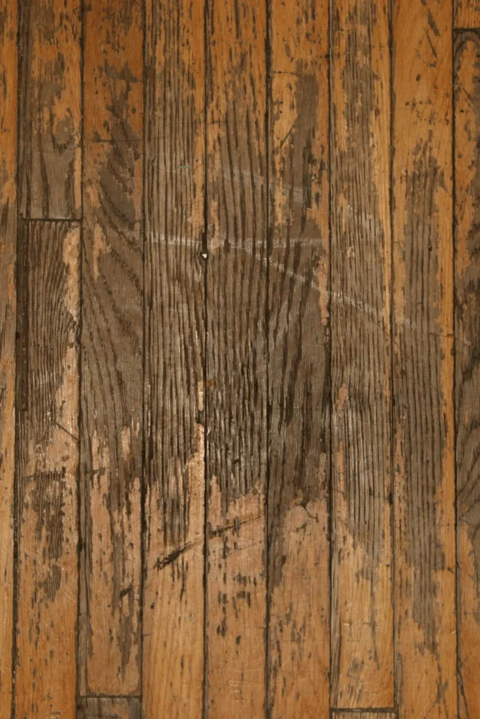 image of dark scratched hardwood floor