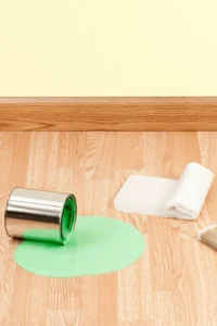 how to remove paint spots from hardwood floors image of green paint spilled on floor
